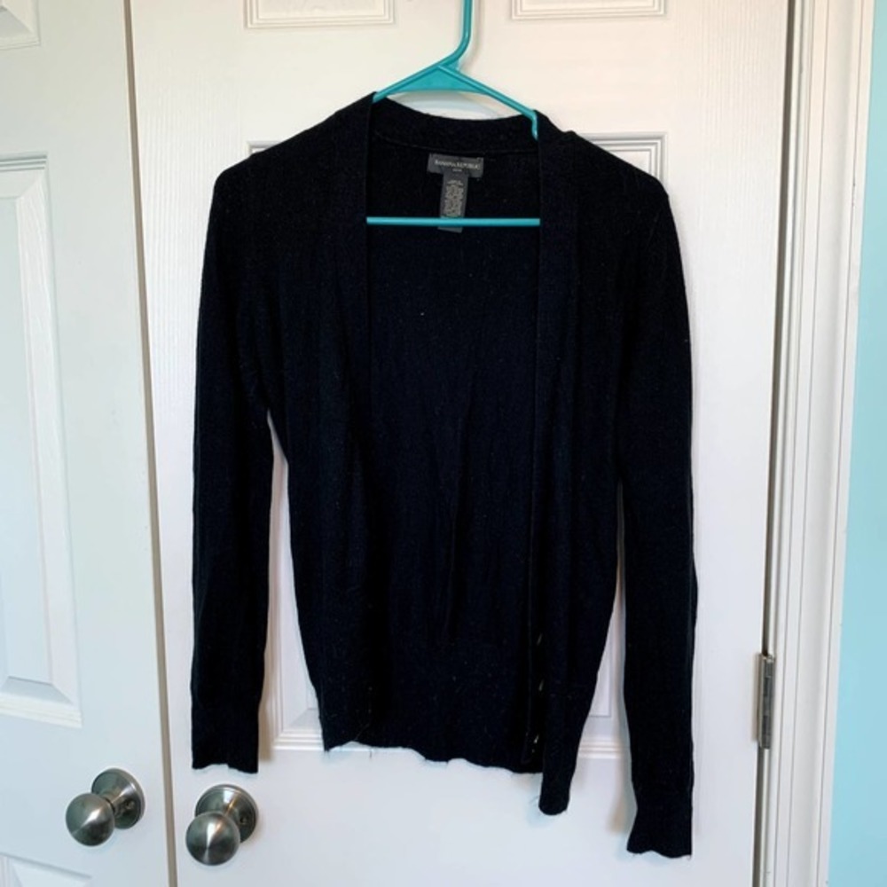 Banana Republic Women's Size Extra Small Black Button Front Cardigan